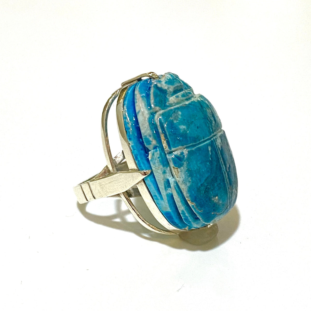 Sterling Silver Scarab Turquoise Ring