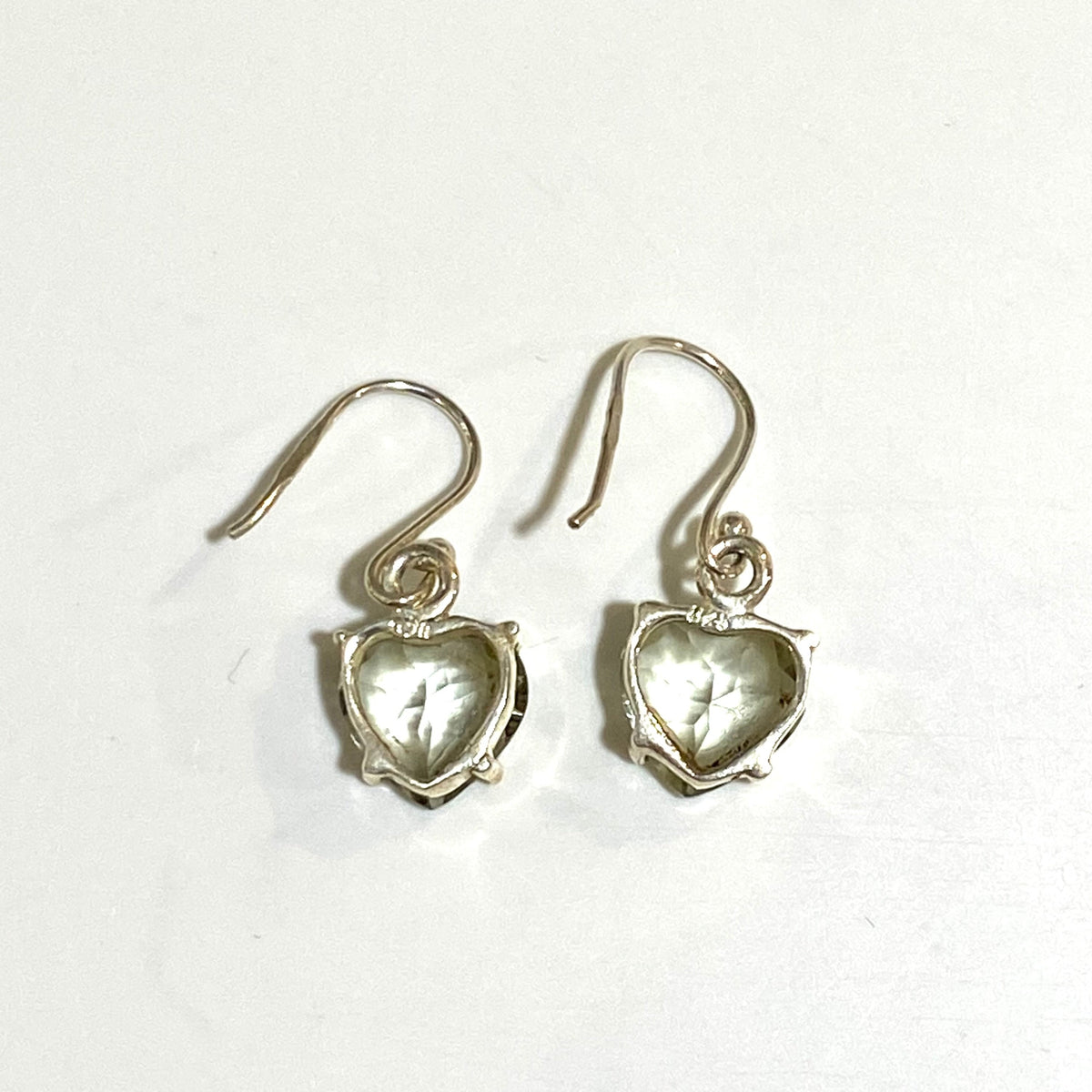 Sterling Silver Green Amethyst Earrings