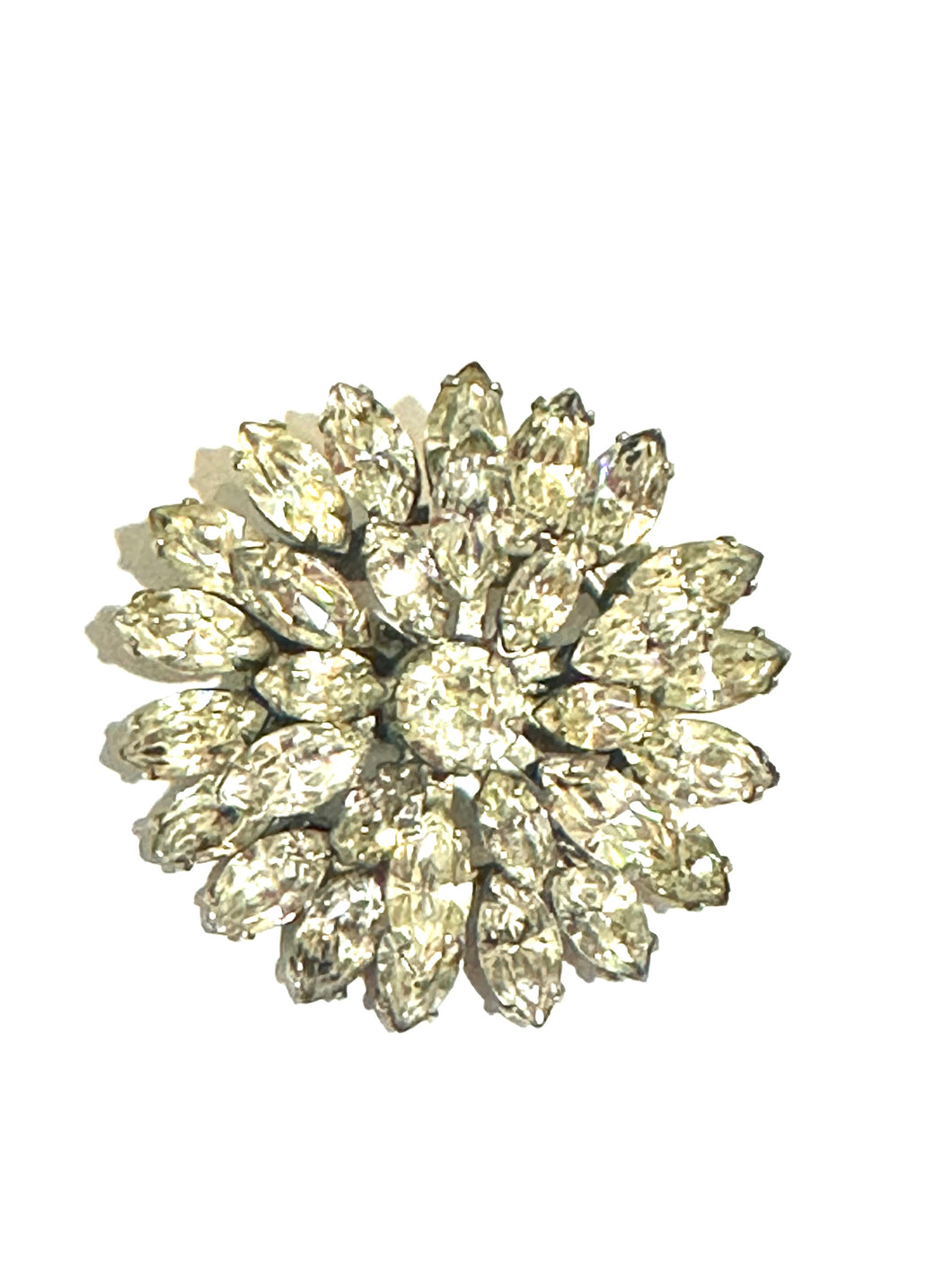 Vintage Simpson Foiled Backed Crystal Brooch