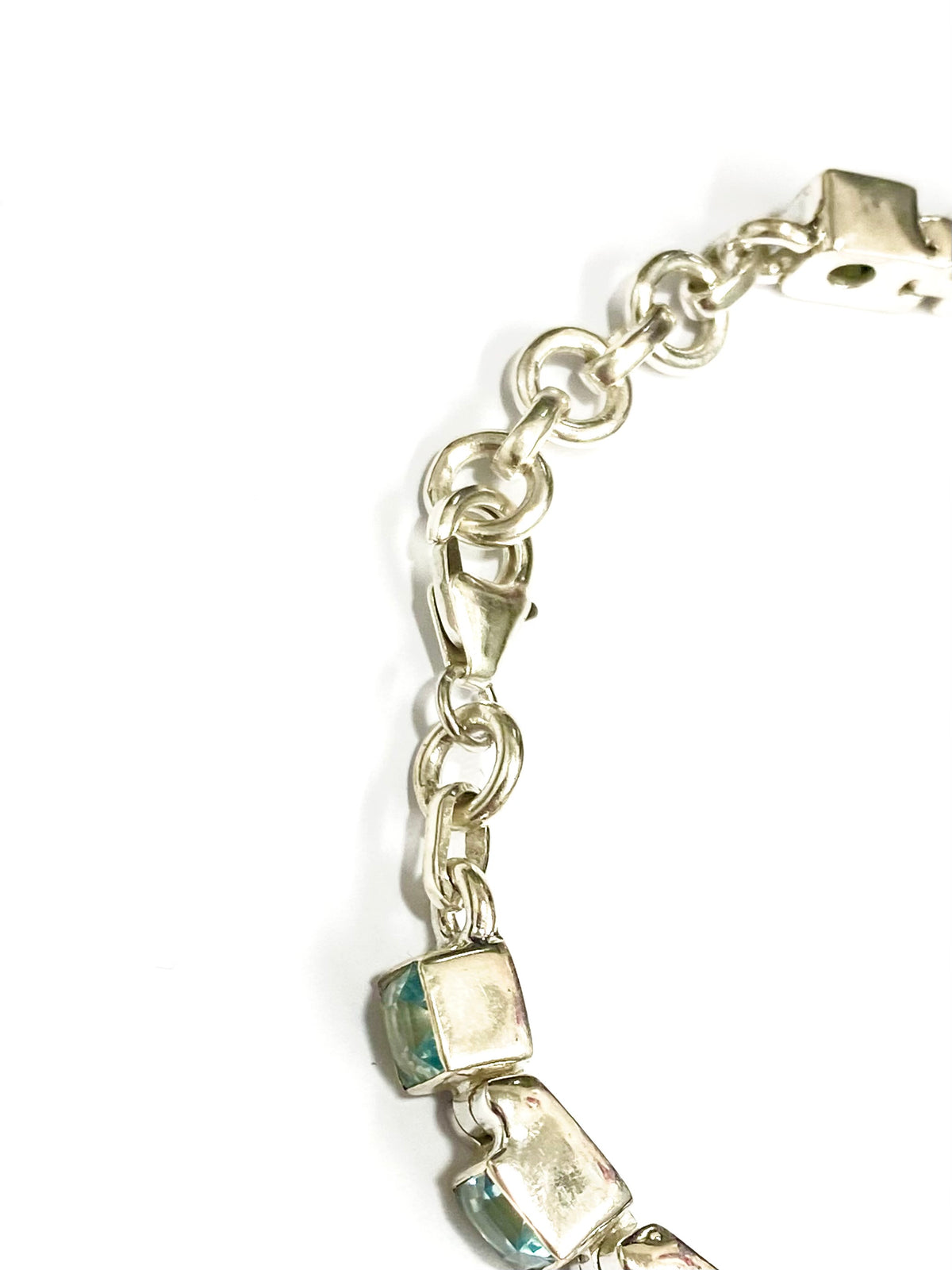 Blue Topaz Sterling Silver Bracelet