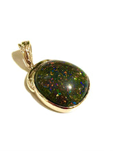 9ct Gold Chunky Black Opal Pendant