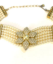 Pearl Choker with CZ Flower