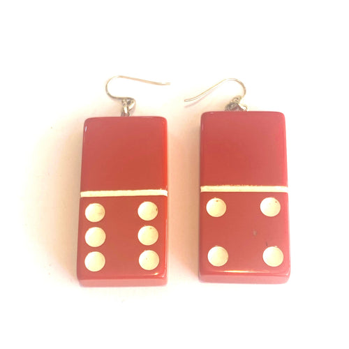 Bakelite Domino Earrings