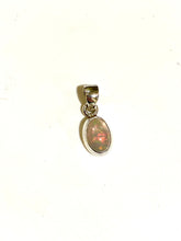 Sterling Silver Small Oval Opal Pendant