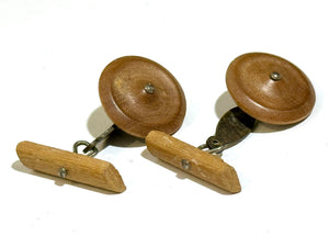 Vintage Wooden Cufflinks