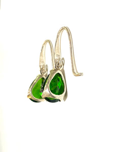 Sterling Silver Chrome Diopside Earrings