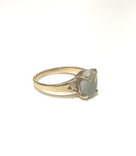 9ct Gold Diamond and Opal Ring