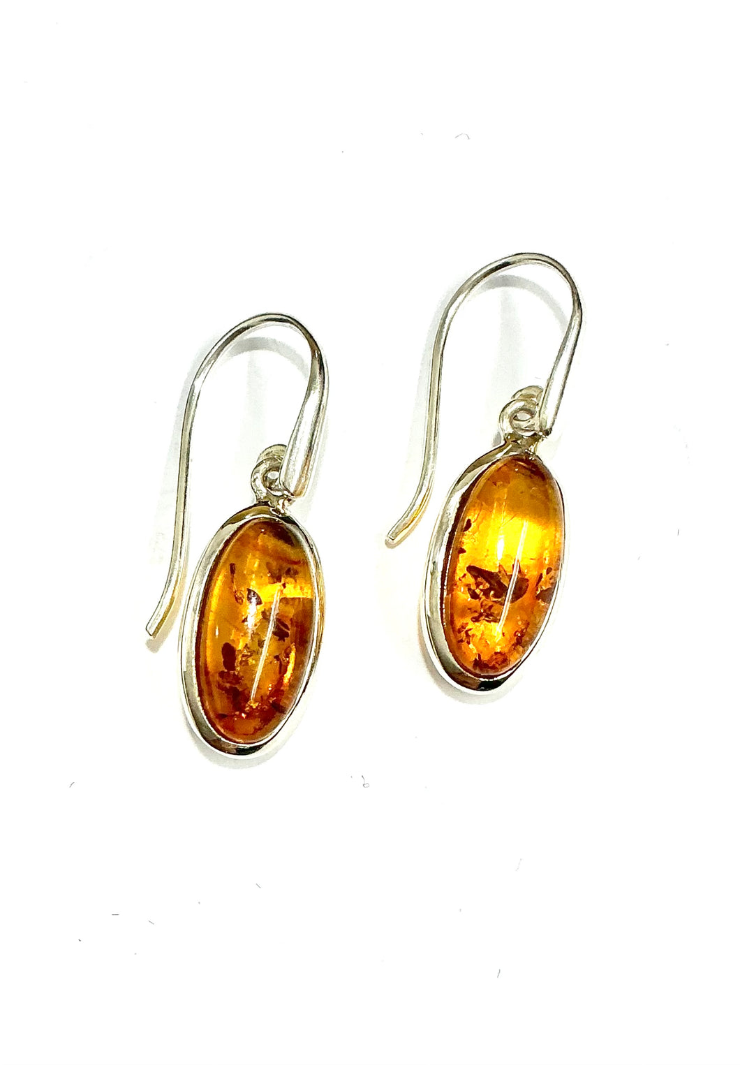 Amber Sterling Silver Drops