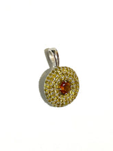 Sterling Silver Citrine and Yellow Sapphire Pendant