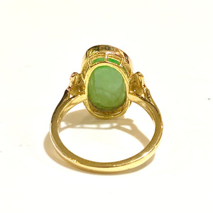 9ct Yellow Gold Jadeite Ring