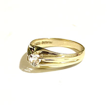 Vintage 9ct Yellow Gold White Spinel Solitaire Ring