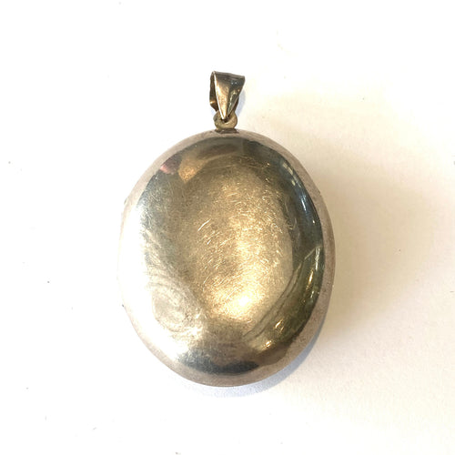 Sterling Silver Large Round Locket