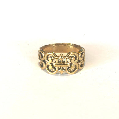 9ct Gold Swirl Detail Ring