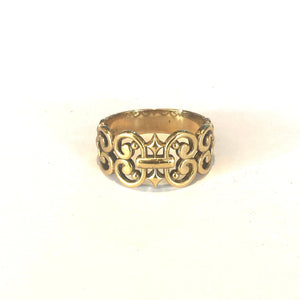 9ct Gold Swirl Detail Ring