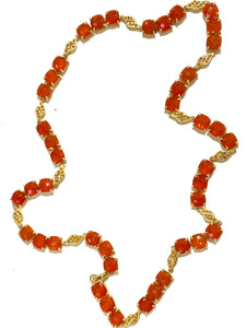 Carnelian Gold Plated Necklace