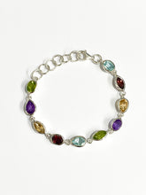 Multi-Gemstone Sterling Silver Bracelet