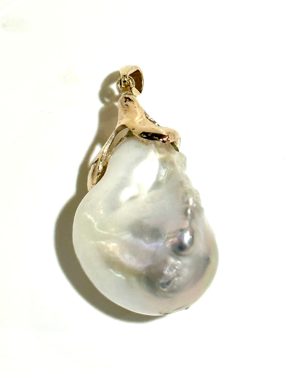 9ct Yellow Gold Baroque Pearl Pendant