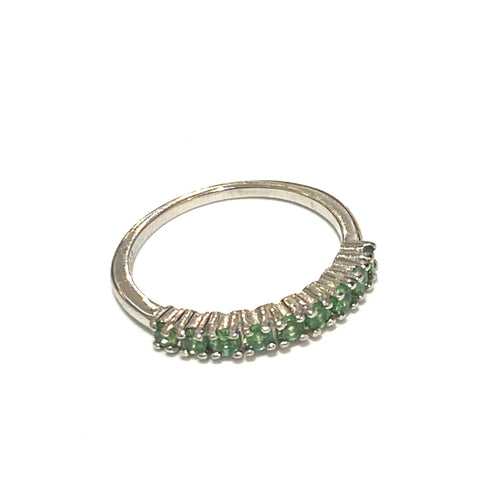 Sterling Silver Green Tourmaline Ring