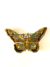 Butterfly Brooch with Opals
