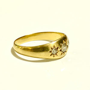 18ct Yellow Gold Diamond Gypsy Set Ring