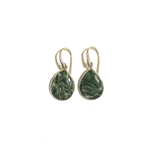 Sterling Silver Seraphinite Earrings