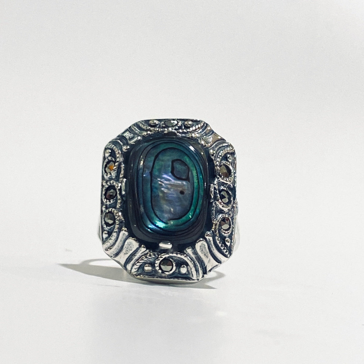 Sterling Silver Paua Shell Ring