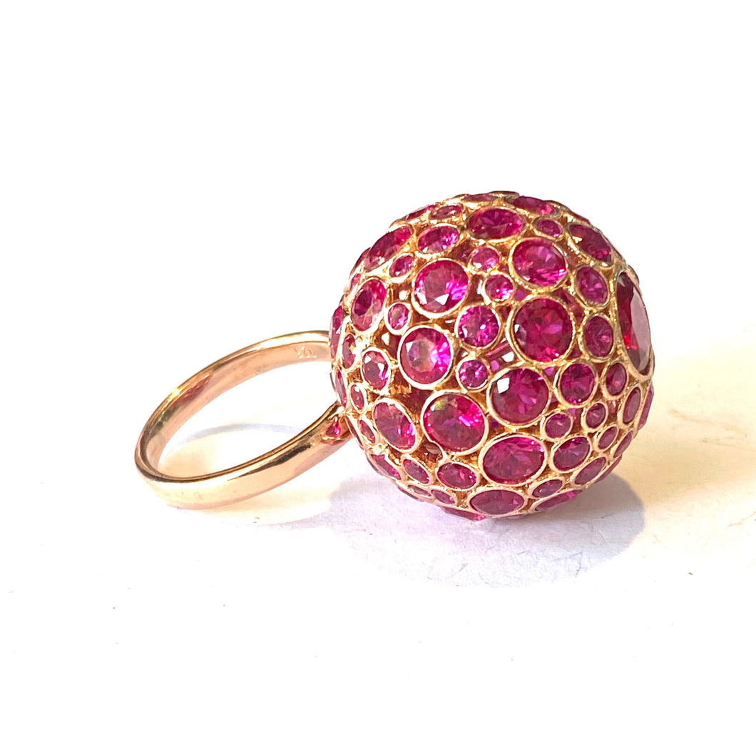 Sterling Silver Gold Plate Costume Ring