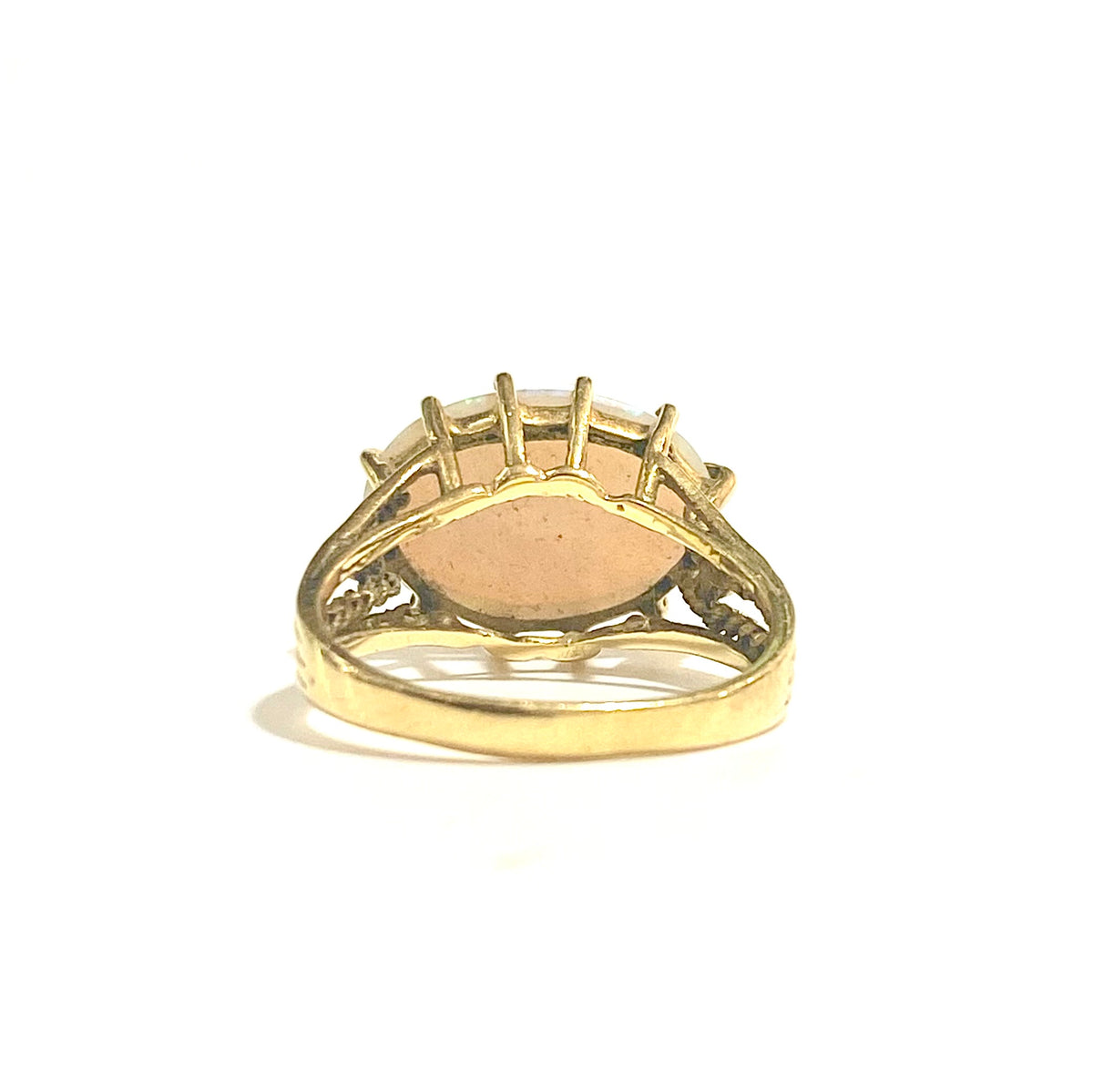18ct Yellow Gold Solid Mintabie Opal Ring