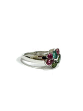 Sterling Silver Tourmaline Cluster Ring