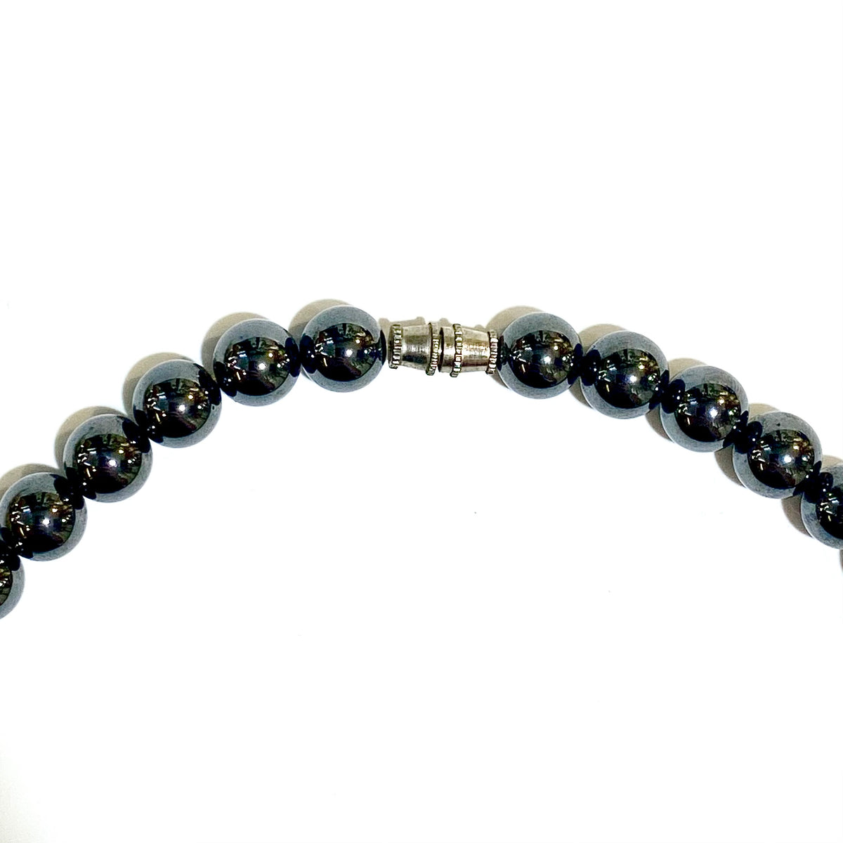 Hematite Beaded Collar Length Necklace
