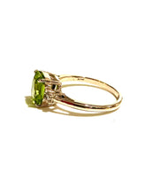9ct Yellow Gold 3.05ct Peridot & Diamond Ring