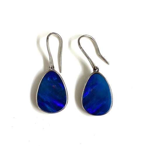 Sterling Silver Boulder Opal Earrings