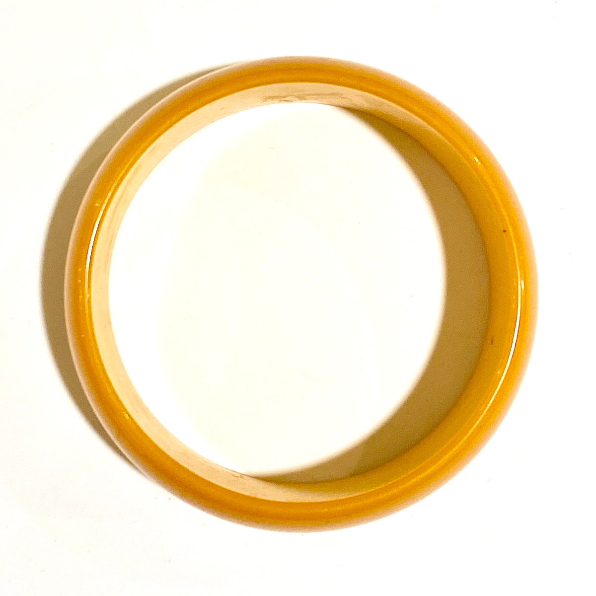 Antique Marigold Orange Bakelite Solid Bangle