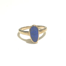 9ct Gold Rounded Black Opal Ring