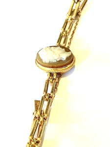 15ct Yellow Gold Antique Cameo Bracelet