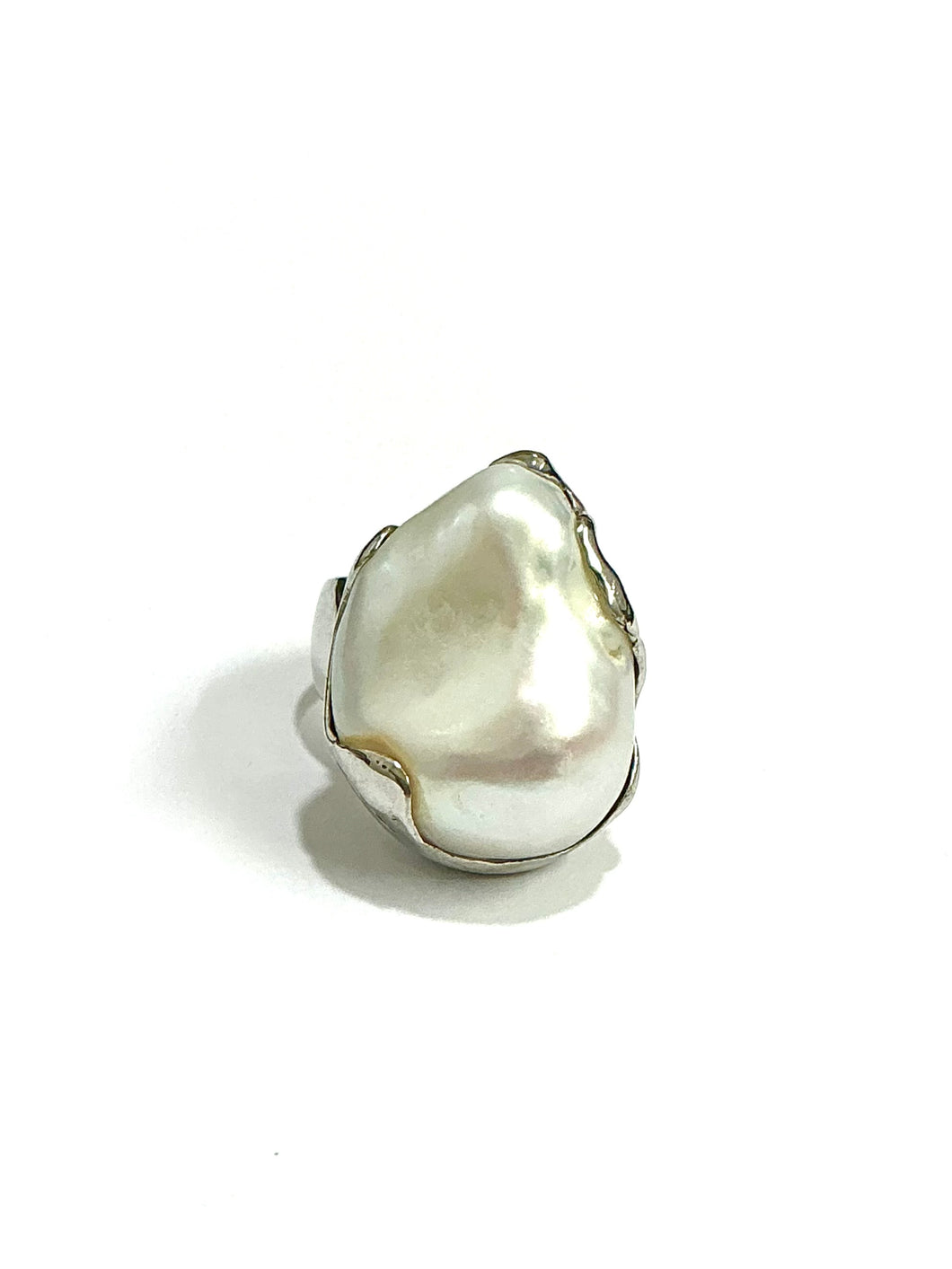 Baroque Pearl Sterling Silver Cocktail Ring