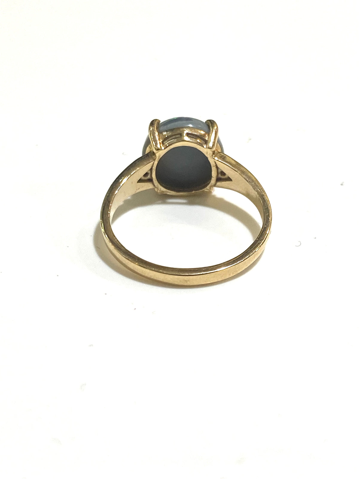 9ct Gold Diamond and Solid Opal Ring