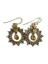 Citrine Sterling Silver Drop Earrings