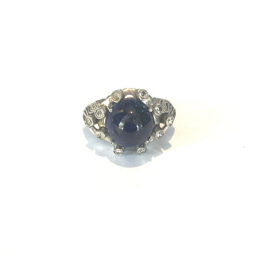 14ct White Gold Tanzanite and Diamond Ring