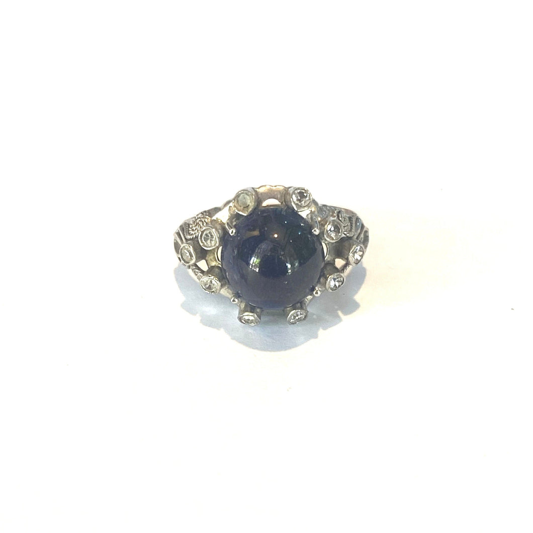 14ct White Gold Tanzanite and Diamond Ring