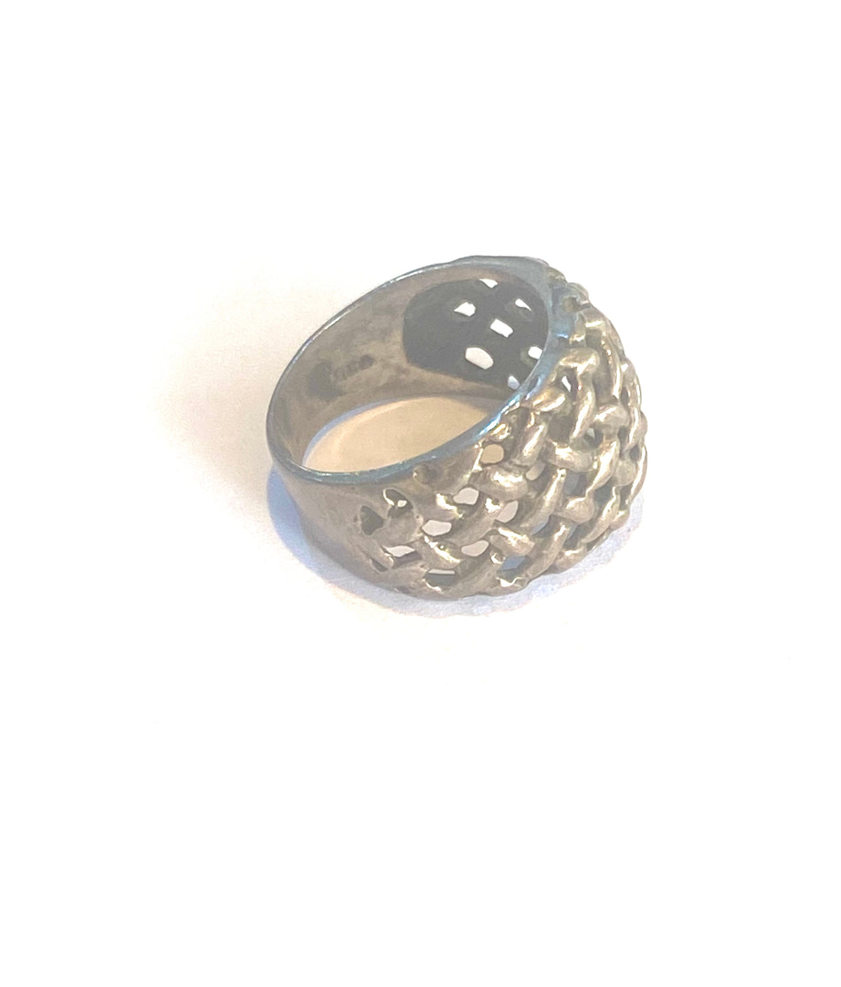 Chunky Sterling Silver Criss Cross Ring