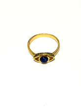 Gemstone and Enamel Evil Eye Ring