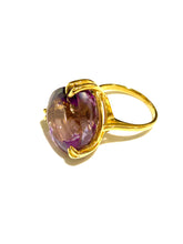 9ct Yellow Gold Three Claw Amethyst Ring