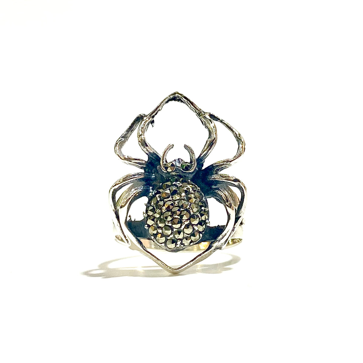 Sterling Silver Marcasite Spider Ring