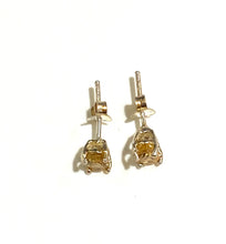 Small Sterling Silver Citrine Stud Earrings