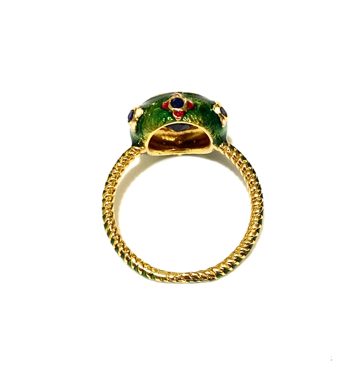 Enamel and Gemstone Ring