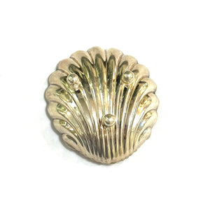 Small Sterling Silver Shell-Shaped Condiments Dish