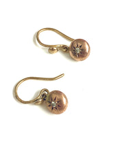 9ct Rose Gold and White Sapphire Earrings