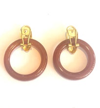 Sterling Silver Gold Plate and Carnelian Hoop Earrings