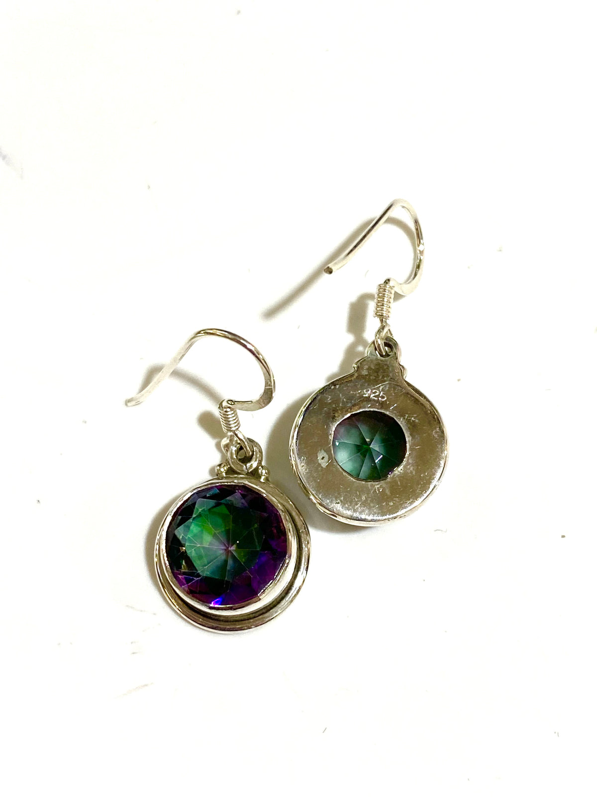 Sterling Silver Mystic Topaz Drop Earrings